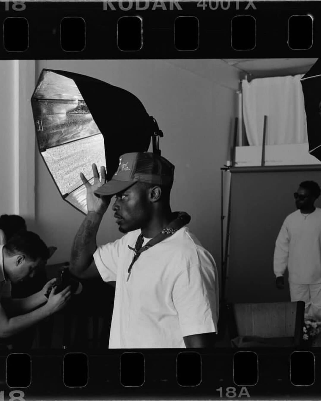 Chido Nmereole, owner and founder of House of Friends production studios poses during an active photoshoot.